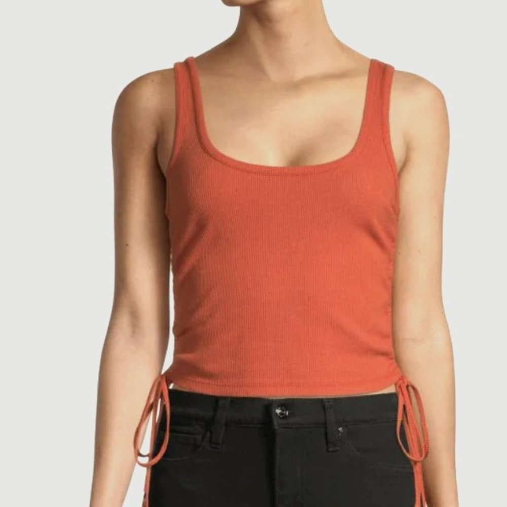 BNWT BCBGeneration rust drawstring side tank top (M)